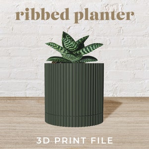 6&quot; Ribbed Planter 3D Print File