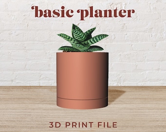 6" Basic Planter 3D Print File