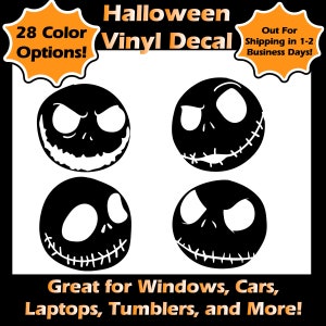 Halloween Decal - Skeleton face - 28 Color Options!