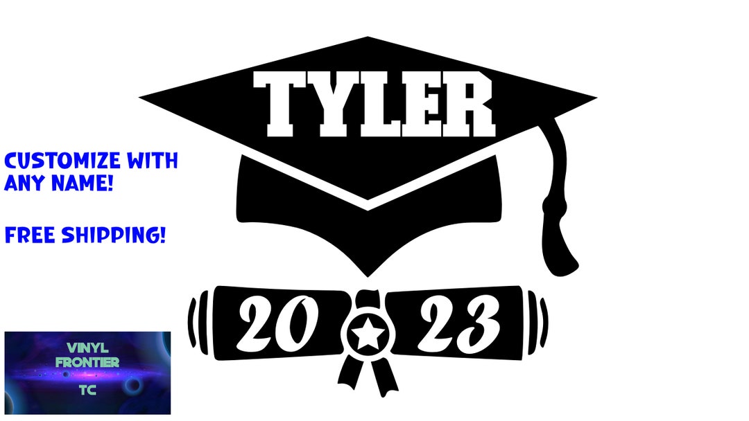 Custom Graduation Vinyl Decal, Class of 2023 - Etsy