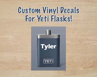 Custom Vinyl Decal for YETI Flask – Personalized Name Sticker