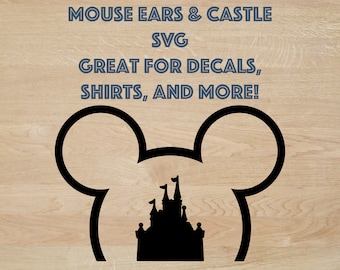 Mouse Ears Castle SVG, Vinyl Decal Design (Digital Download)