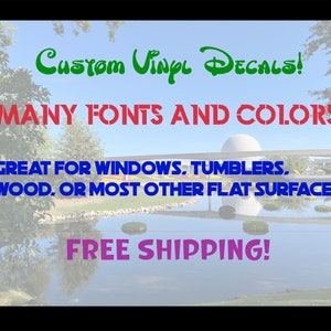 Custom Vinyl Decals - Custom Car Decals - Vinyl Lettering - Cooler Decals - Mailbox Numbers - Tumbler Decals
