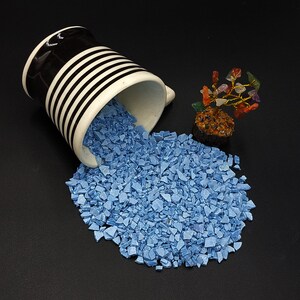 Blue Turquoise Raw Stone Chips: December Birthstone, Jewelry Making