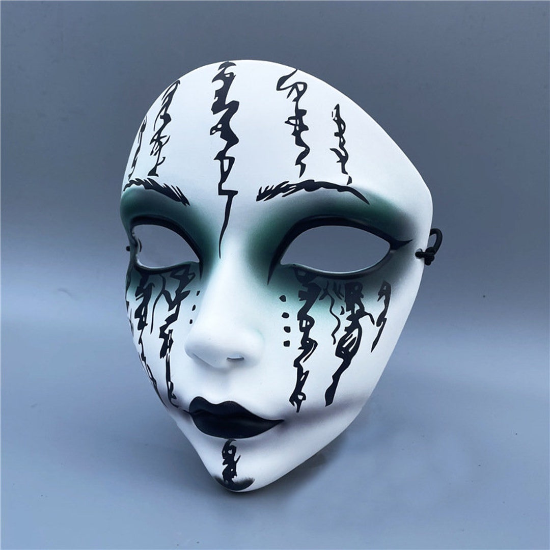 Full Face Mask Horror White Mask Ghost Mask Horror Mask Etsy