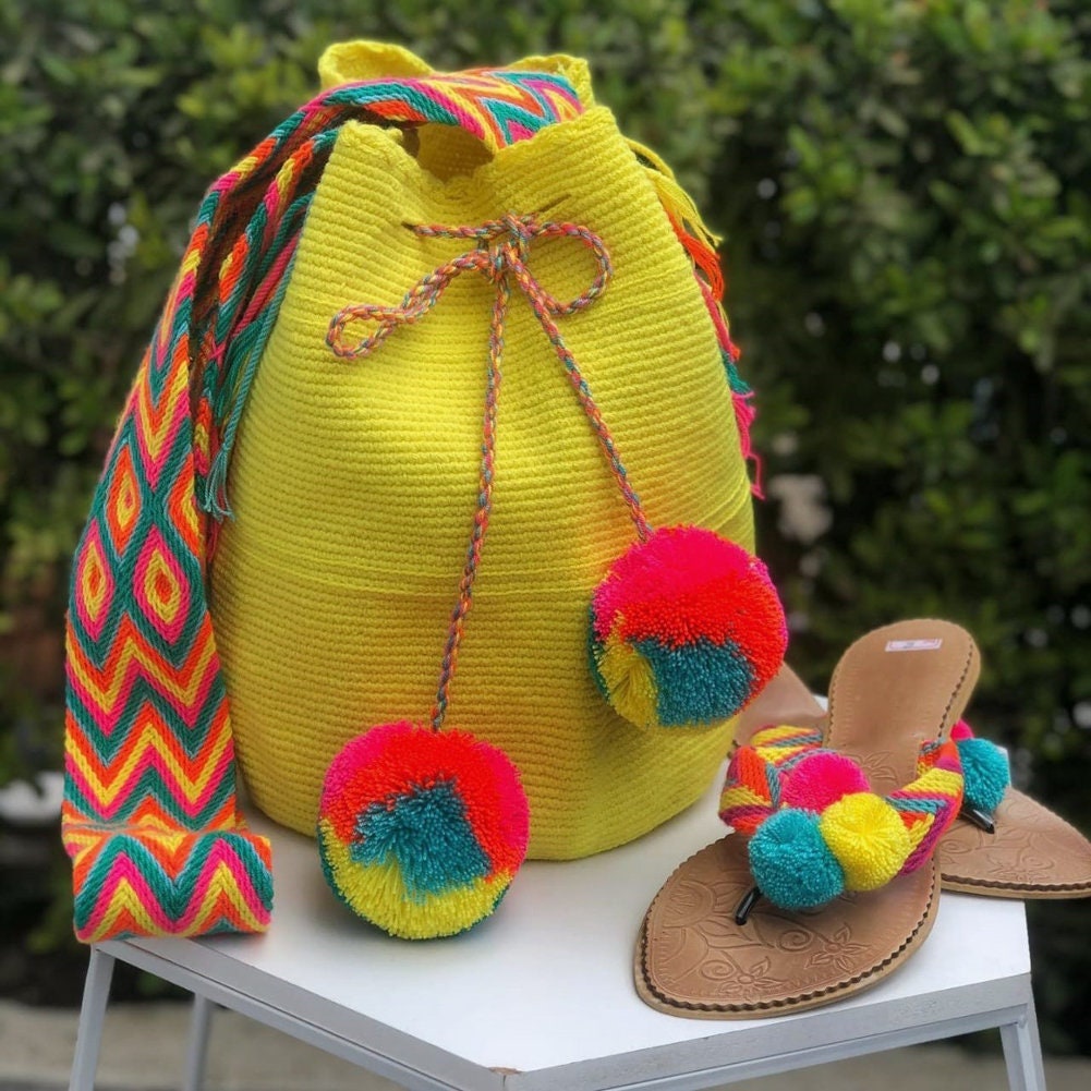25 Crochet Shoulder Bags with Crossbody, Granny Square, and Plushie Styles 24 Wayuu Crossbody Shoulder Handbag Crochet Pattern