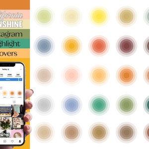50 Boho Sunshine Instagram Highlight Covers - Covers for Instagram Stories - Instagram Highlights Colorful Icons - Earthy Neutral Highlights