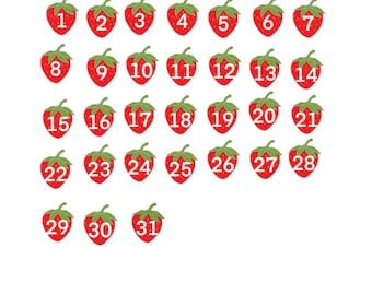 Strawberry Digital Date Dots Precropped