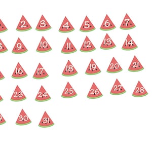Watermelon Date Dots Digital Stickers for Goodnotes