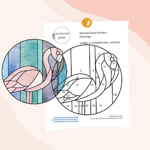 Flamingo Stained Glass Pattern