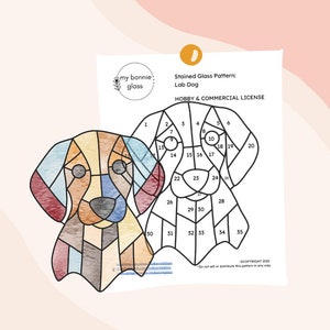 Lab Dog Stained Glass Pattern