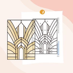Art Deco Arch Stained Glass Pattern