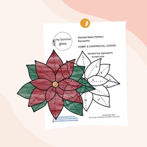 Poinsettia Stained Glass Pattern
