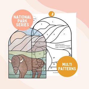 Paquete de patrones de vidrieras Badlands