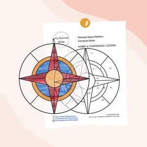 Compass Rose Stained Glass Pattern