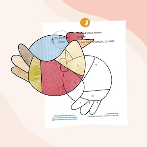 Chicken Stained Glass Pattern