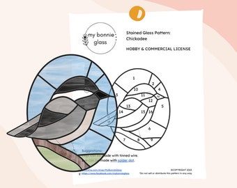 Chickadee Stained Glass Pattern