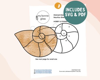 Stained Glass Nautilus Lampshade PDF Instructions and Pattern - Etsy