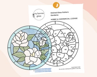 Gardenia Stained Glass Pattern