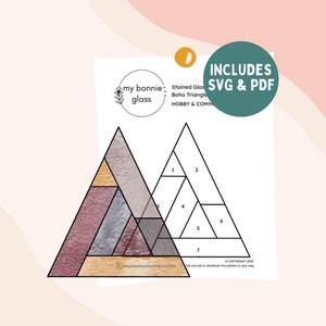 Motif vitrail triangles bohèmes