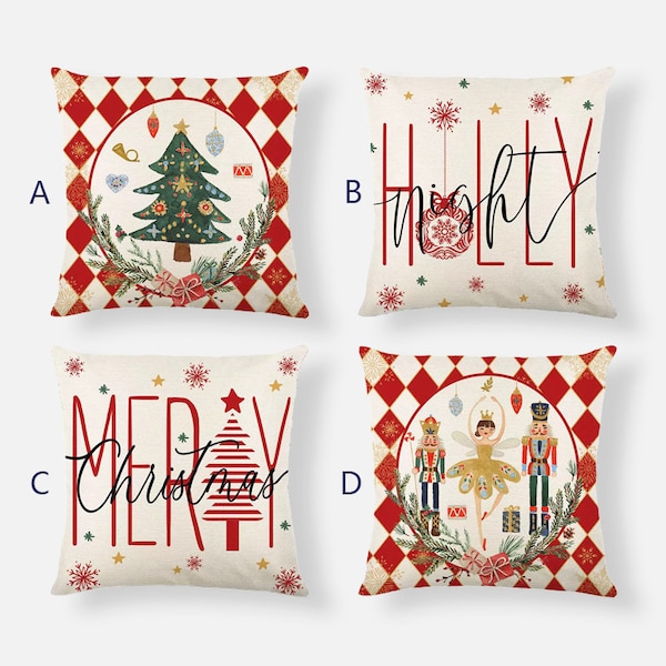 Christmas Pillow Covers 16x16 Etsy
