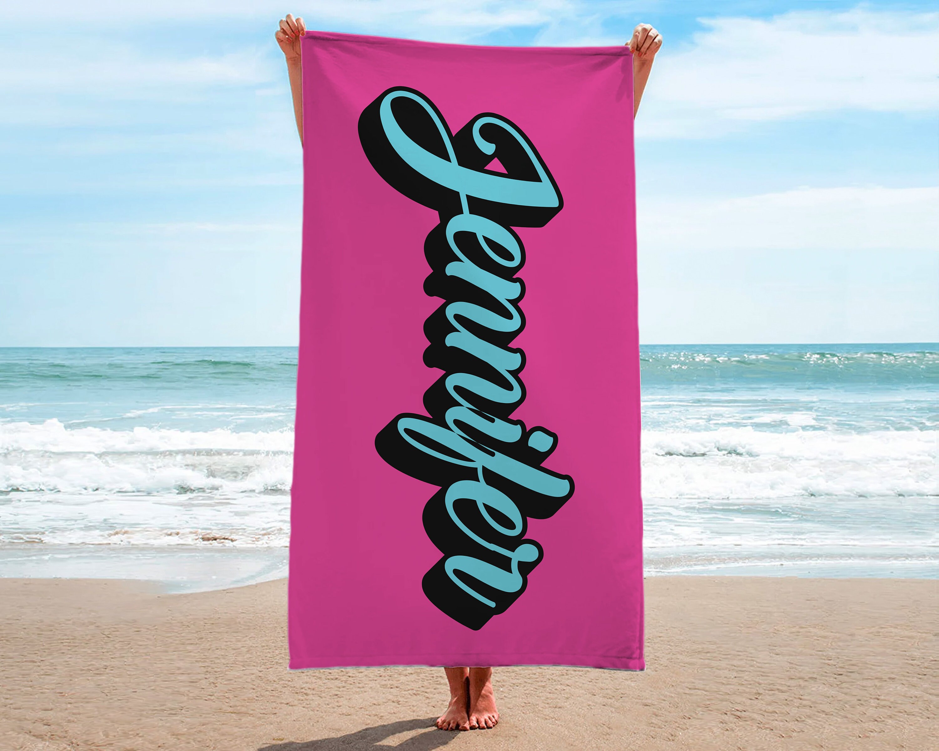Retro Custom Beach Towel Vintage Groovy 70's Style Etsy