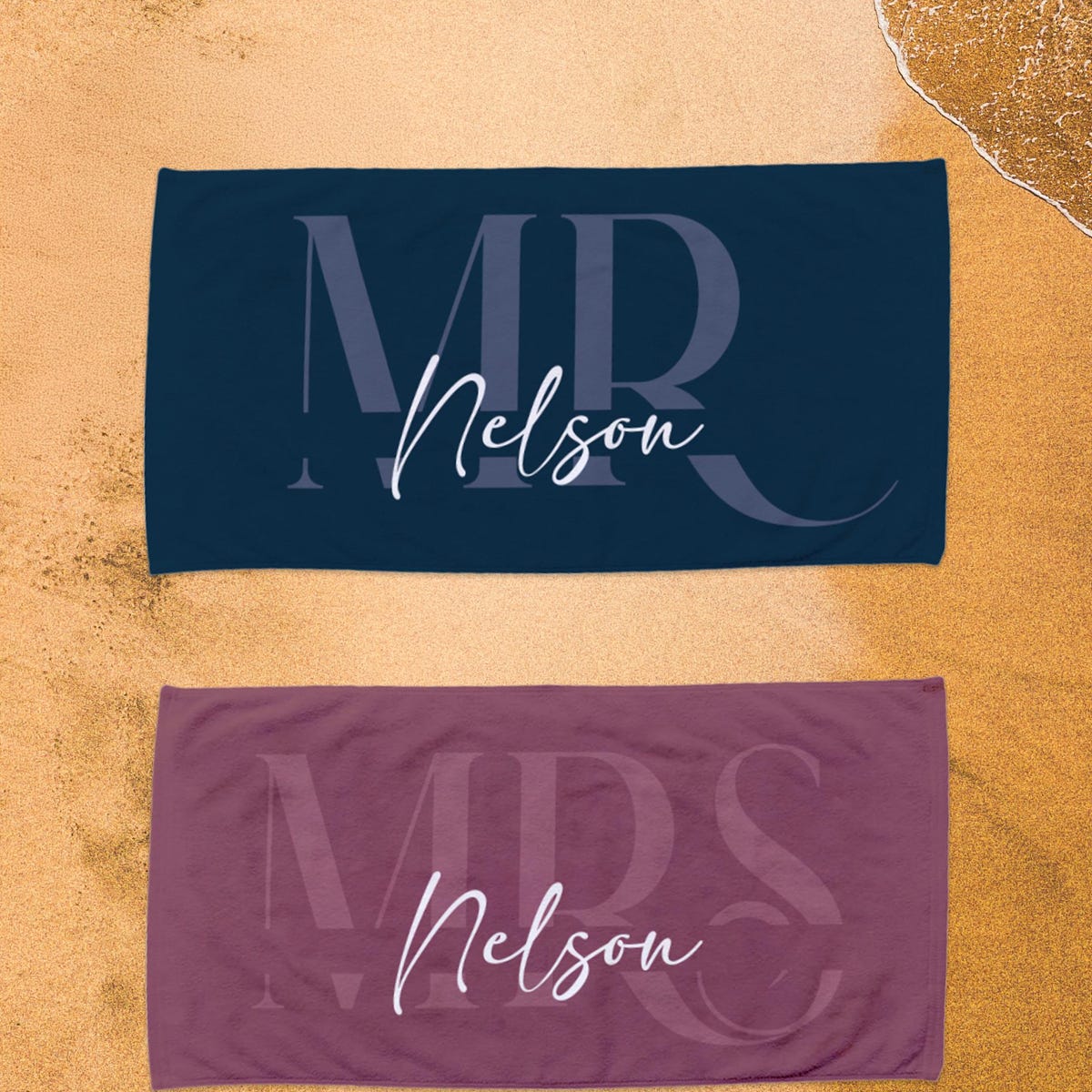 Custom Couple Towel,personalized Mr. and Mrs. Beach Towel, His and Hers Newlywed Gift, Just Married Bride Gift, Wedding Gift,honeymoon Gift - Etsy