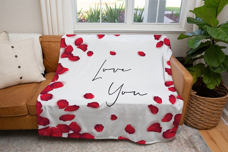 Valentine's Day Blanket, Gift for Her, Personalized Gift, Gift for