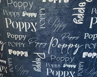 Personalized Minky Baby Blanket, Custom Name Throw, Nursery Decor