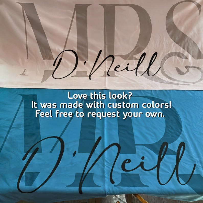 Custom Couple Towel,Personalized Mr. and Mrs. Beach Towel, His and Hers Newlywed Gift, Just Married Bride Gift, Wedding Gift, Honeymoon Gift image 11
