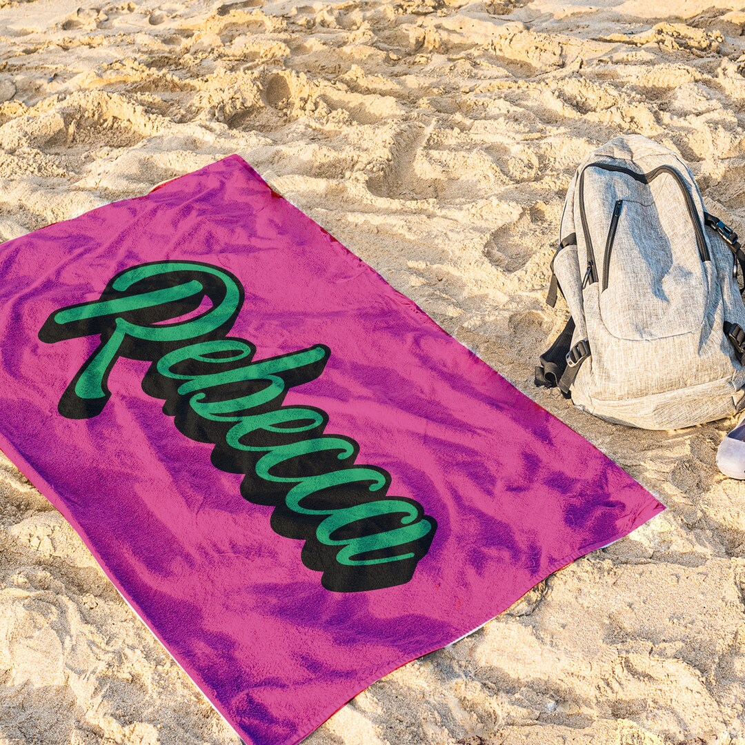 Retro Custom Beach Towel Vintage Groovy 70's Style Etsy