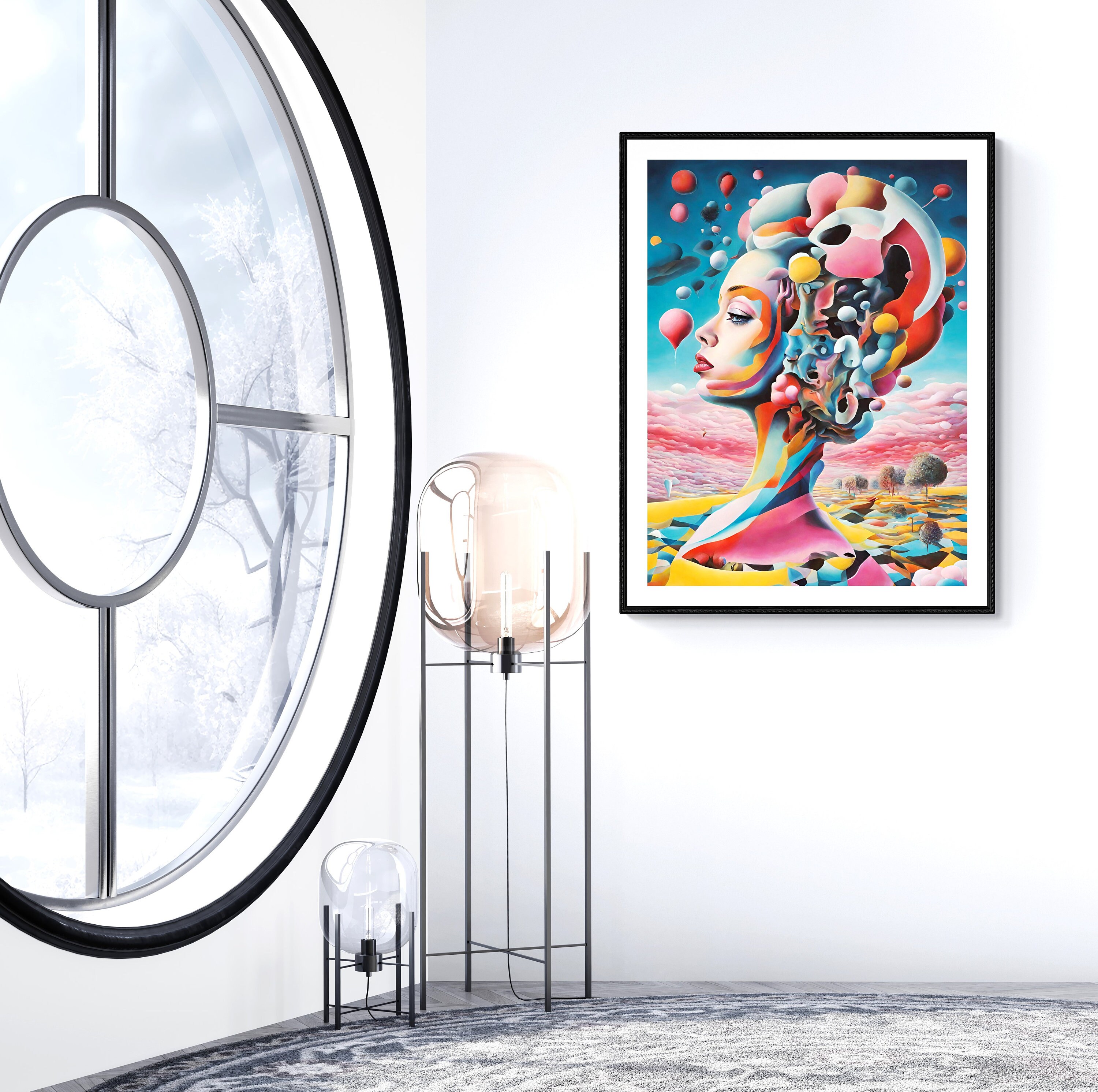 Female Surrealism Wall Art Printable Wall Art Digital Download AI ...