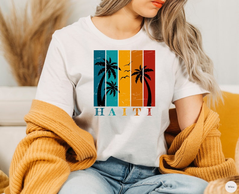 Vintage Haiti t-shirt in white color
