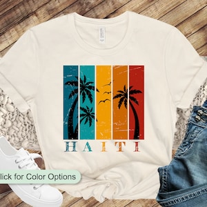 Vintage Haiti t-shirt in natural cotton color