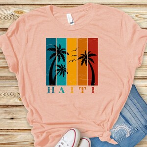 Vintage Haiti t-shirt in heather peach color