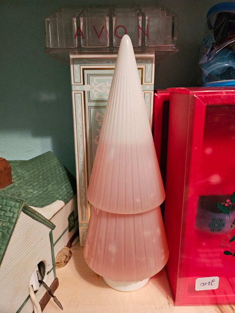 Avon Discontinued Soft Pink Bubble Bath Christmas Tree Etsy