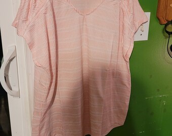 Brand new avon studio 1886 pink stripes blouse retired