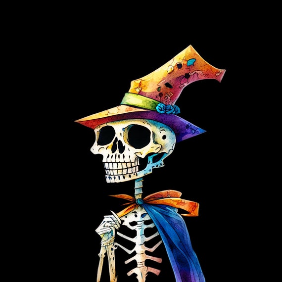 Skeleton Wizard - Digital Download/ Clipart - Etsy