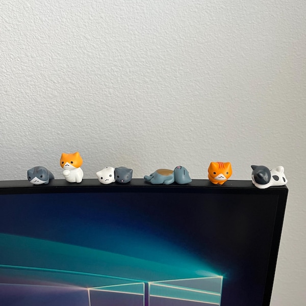 Cat Figurine for Computer Monitors - Etsy