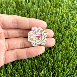 Pink & White Flower Enamel Pin - Cute Pin Badge / Hat Pin / Collar Pin / Funny Enamel Pin Set / Gift for Her Him