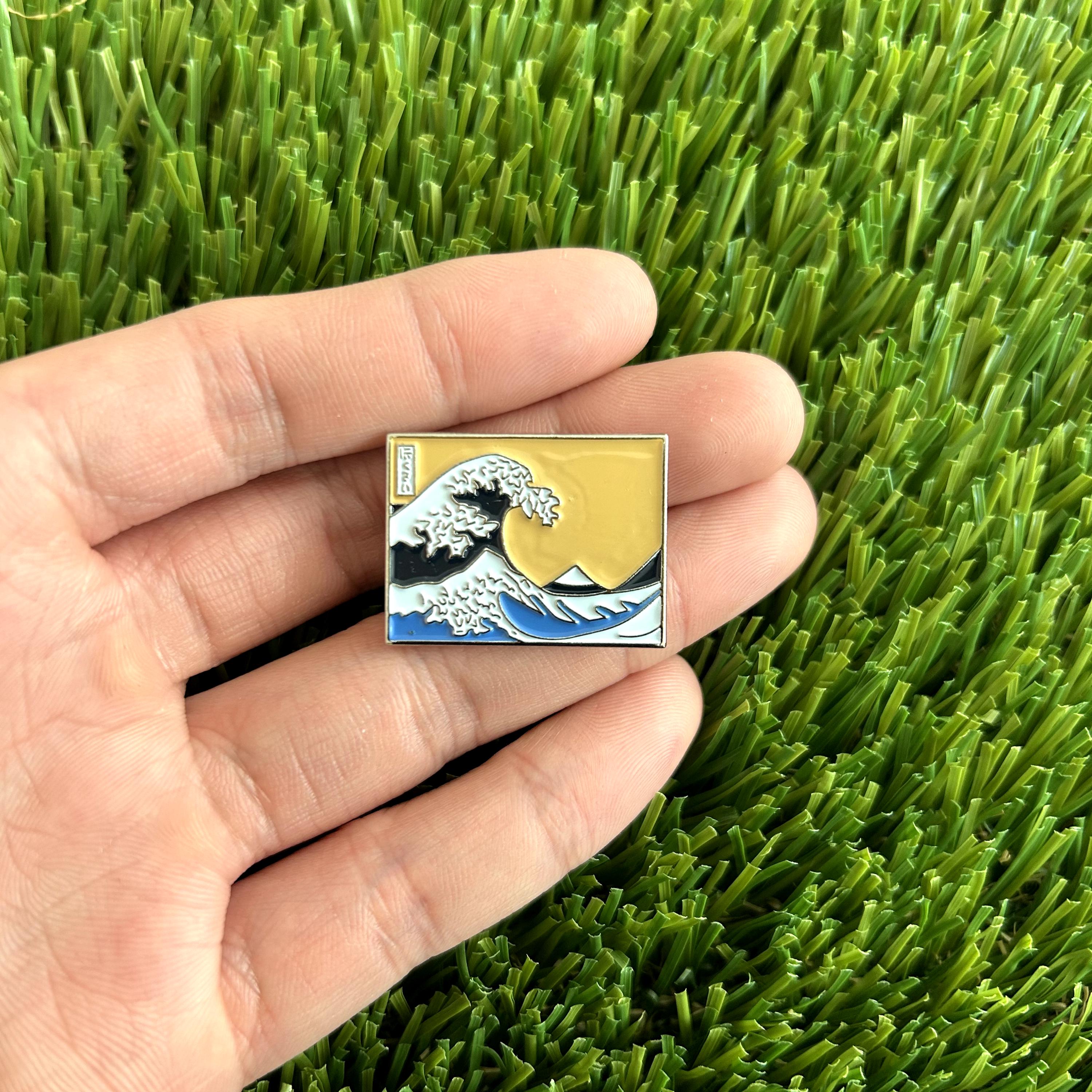 Great Wave off Kanagawa Hard Enamel Pin - Japanese Painting Cute Pin ...