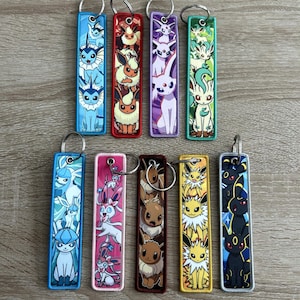 Eeveelution Keychain | Jet Tag | Lanyard | Custom Key Tag | Bag & Backpack Accessory | Stocking Stuffer, Gift, Gifts for him, Gifts for her