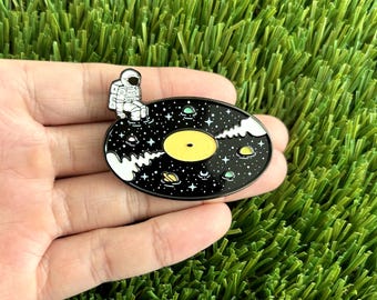 Astronaut Galaxy Pool Hard Enamel Pin - Cosmic - Cute Pin Badge / Hat Pin / Collar Pin / Funny Enamel Pin Set / Gift for Her Him