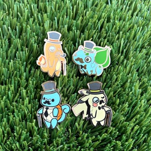 Detective Poke Monster Hard Enamel Pins - Cute Pin Badge / Hat Pin / Collar Pin / Funny Enamel Pin Set / Gift for Her Him