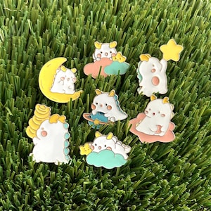 Mini Dragons Enamel Pins - Mini Cute Pin Badge / Hat Pin / Collar Pin / Funny Enamel Pin Set / Gift for Her Him