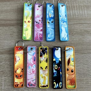 Eeveelution Keychain | Jet Tag | Lanyard | Custom Key Tag | Bag & Backpack Accessory | Stocking Stuffer, Gift, Gifts for him, Gifts for her