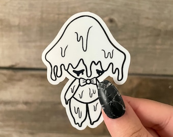Inky Drip Mushroom Sticker