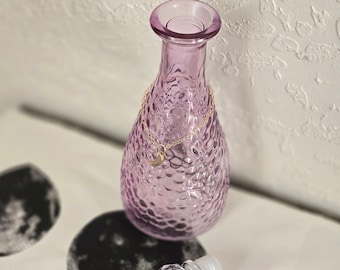 Moon Water Bottle-Purple Moonwater Bottle-Witchcraft Supplies-Altar Decor-Witchy Bottles-Wicca Stuff-Witchy Things