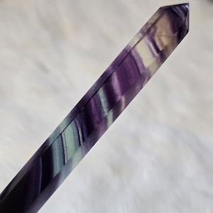 Rainbow Fluorite Crystal Point Tower Wand-Balance-Harmony-Protection-Intuition-Mental Clarity-Witchcraft Supplies-Wicca-Witchy Decor-#2