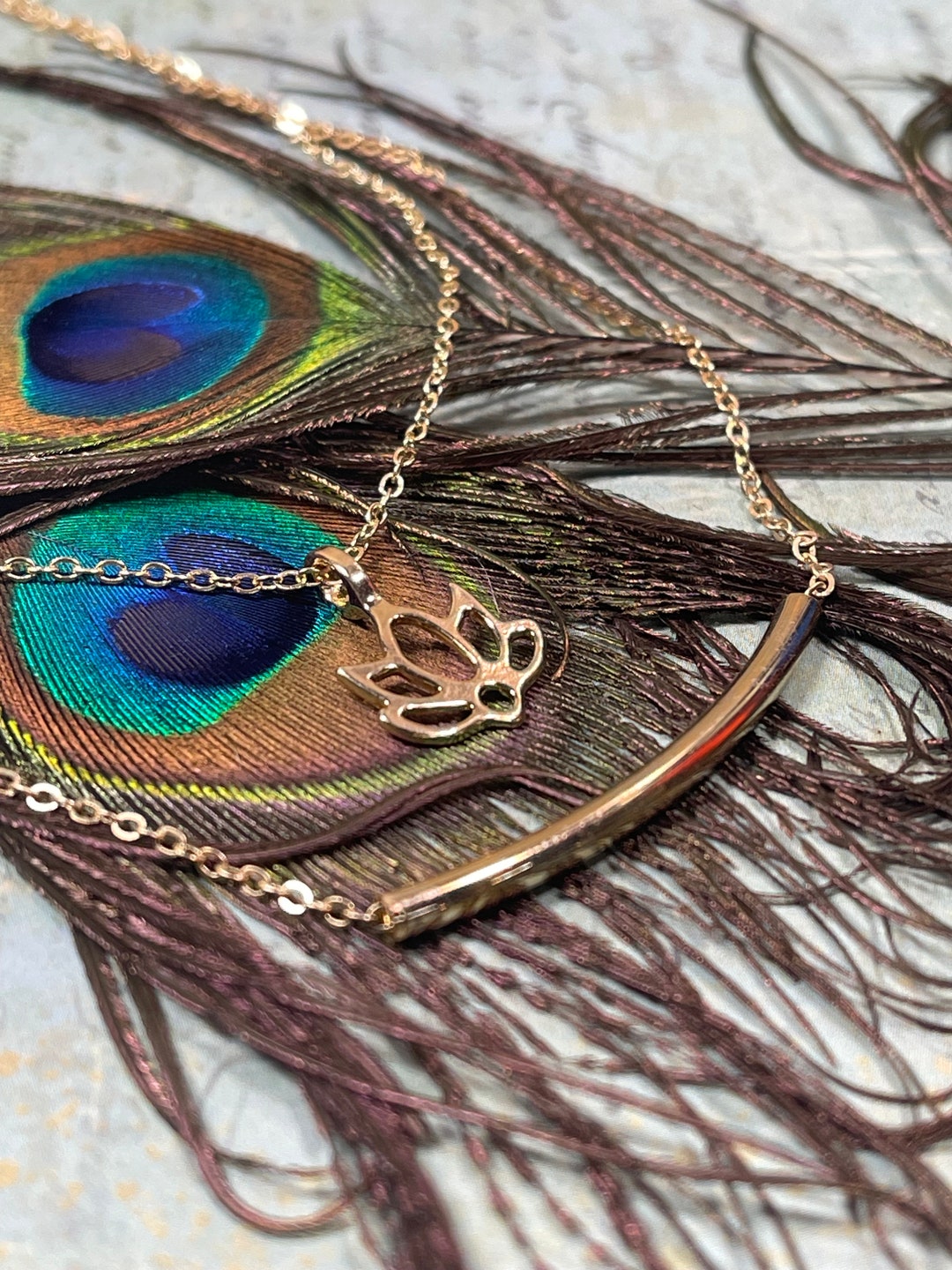 Good Karma Necklacelotus Flowerwomens Jewelrydouble Chain Necklace